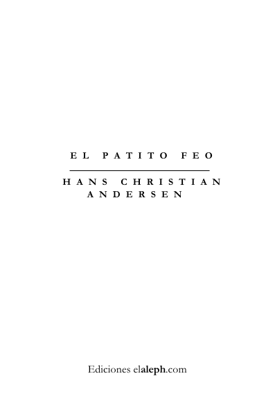 Portada de El patito feo